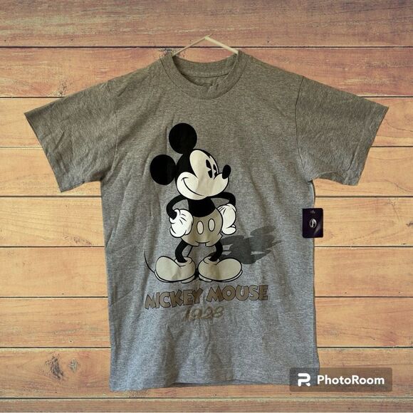 Disney Mickey Mouse Then And Now Tee Shirt   Size Small   EUC - Picture 1 of 4